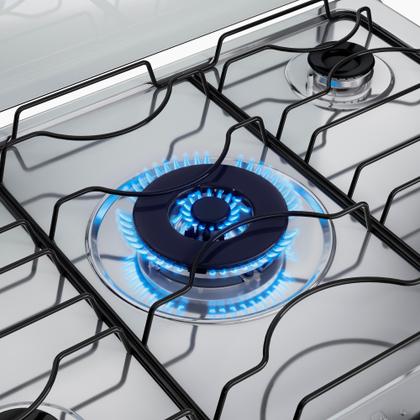 Imagem de Fogão 5 Bocas Preto com Mesa Inox Atlas Agile Up Bivolt