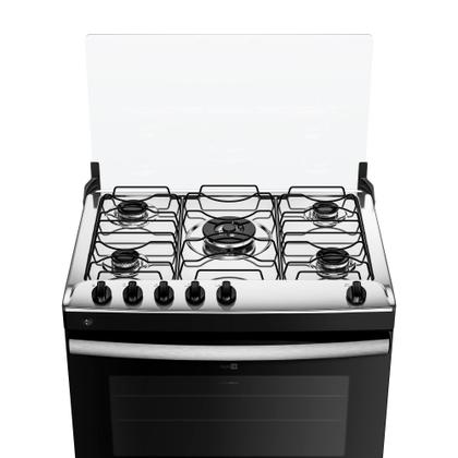 Imagem de Fogão 5 Bocas Preto com Mesa Inox Atlas Agile Up Bivolt