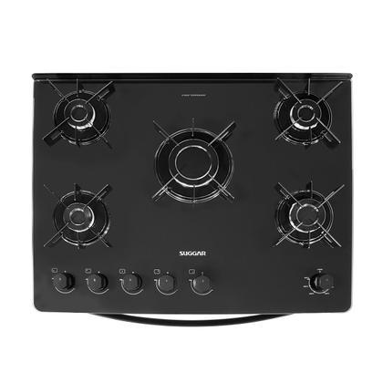 Imagem de Fogão 5 Bocas Suggar Neo Glass Mesa Vidro Bivolt Forno 90L Automático
