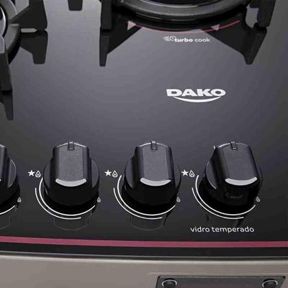 Imagem de Fogão 5 Bocas Supreme Timer Glass Titan Dako