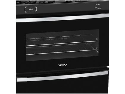 Imagem de Fogao 5 Bocas Venax Maxi Vitreo Preto Fosco Gas Glp
