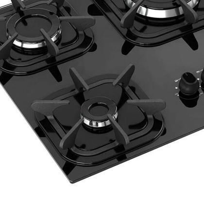 Imagem de Fogao 5b mueller mesa vidro tripla chama cooktop preto