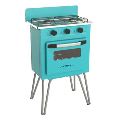 Imagem de Fogao a Gas 2 Bocas com Forno Venax Gemini Vetro Verde