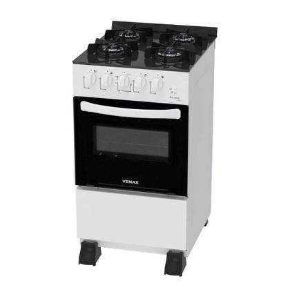 Imagem de Fogao a Gás 4 Bocas Picasso Line Branco Automático Mesa de Vidro - Venax