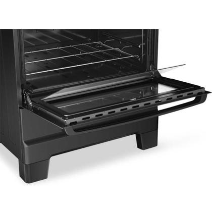 Imagem de Fogão a Gás 5 Bocas Automático Ideal Super Preto Mesa Inox F51AP - Esmaltec