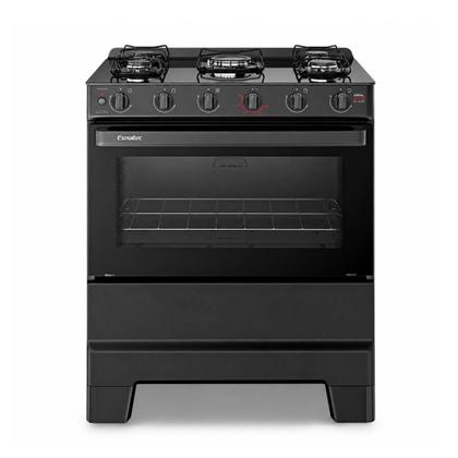 Imagem de Fogão a Gás 5 Bocas Ideal Super Glass Preto Mesa de Vidro F5VAP - Esmaltec