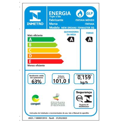 Imagem de Fogão à Gás 5 Bocas Itamaster Digital Itatiaia