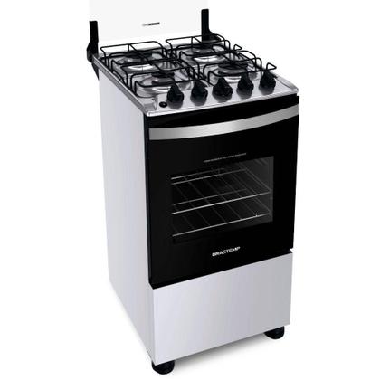 Imagem de Fogão a Gás Brastemp BF04NAB/NBB Clean 4 Bocas Piso Acendimento Automático