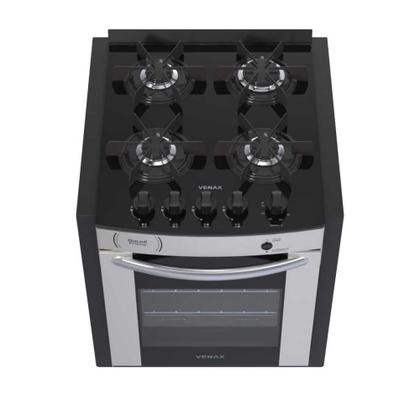 Imagem de Fogão a Gás de Embutir 4 Bocas Gaudi Prisma Vitreo BL Inox Bivolt - Venax