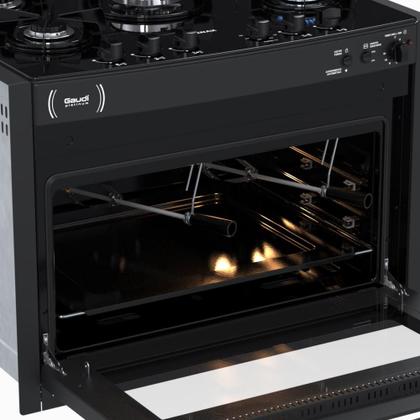Imagem de Fogao a Gas de Embutir 5 Bocas Venax Gaudi Platinum Vitreo Preto
