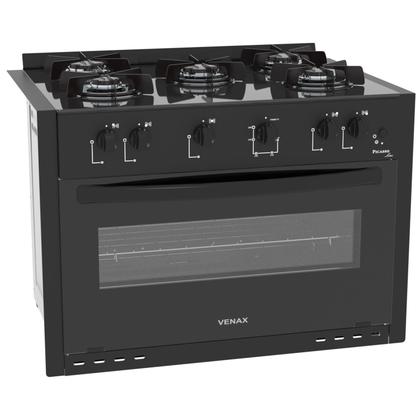 Imagem de Fogao a Gas de Embutir 5 Bocas Venax Picasso Line Preto