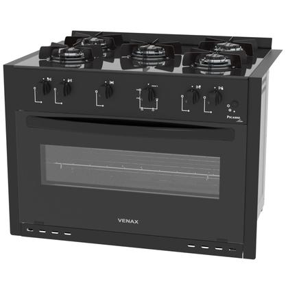 Imagem de Fogao a Gas de Embutir 5 Bocas Venax Picasso Line Preto