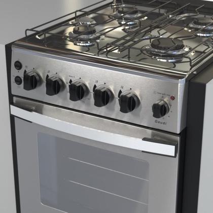 Imagem de Fogao a Gas de embutir Gaudi Platinum 4 Q GII Inox Gas Glp