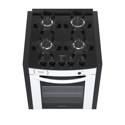 Imagem de Fogao a gas de embutir gaudi prisma vitreo bl 4q branco gas glp