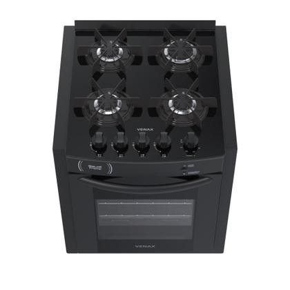 Imagem de Fogao a gas de embutir gaudi prisma vitreo bl 4q preto gas glp