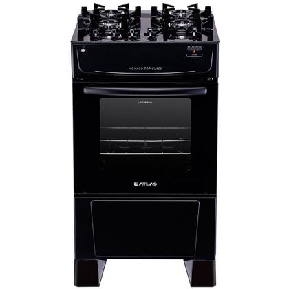 Imagem de Fogão a Gás de Piso 4 Bocas Atlas Mônaco Top Glass Mesa de Vidro