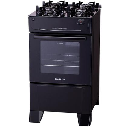 Imagem de Fogão a Gás de Piso 4 Bocas Atlas Mônaco Top Glass Mesa de Vidro