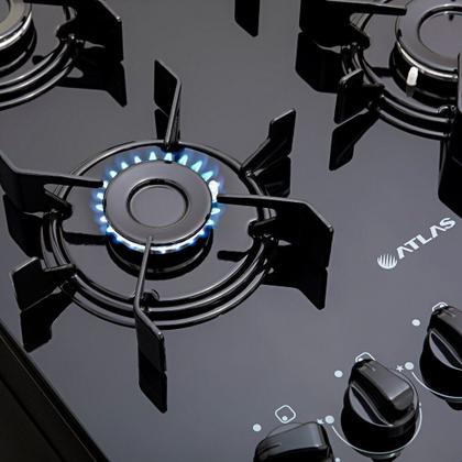 Imagem de Fogão a Gás de Piso 4 Bocas Atlas Mônaco Top Glass Mesa de Vidro