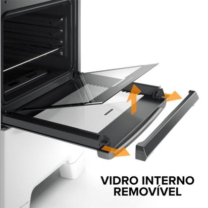 Fogão a Gás de Piso 4 Bocas Continental Mesa de Inox - FC4IB Imagem de Fogão a Gás de Piso 4 Bocas Continental Mesa de Inox - FC4IB