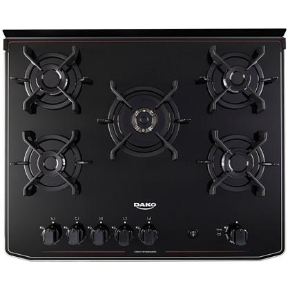 Imagem de Fogão a Gás de Piso 5 Bocas Dako Magister Mesa de Vidro Preto