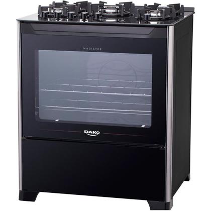 Imagem de Fogão a Gás de Piso 5 Bocas Dako Magister Mesa de Vidro Preto