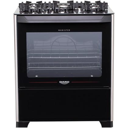 Imagem de Fogão a Gás de Piso 5 Bocas Dako Magister Mesa de Vidro Preto