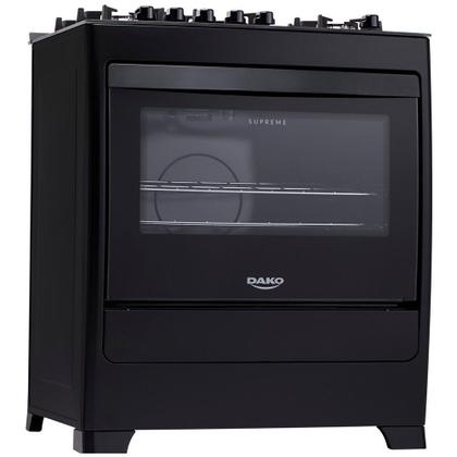 Imagem de Fogão a Gás de Piso 5 Bocas Dako Supreme Glass Mesa de Vidro Preto