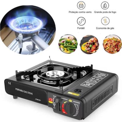 Imagem de Fogão a Gás Fogareiro Multiuso Portátil Com Maleta