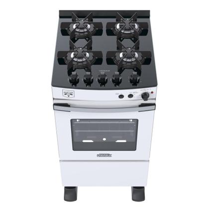 Imagem de Fogao a Gas Gaudi Vetro Vitreo 4 Q Branco Gas Glp