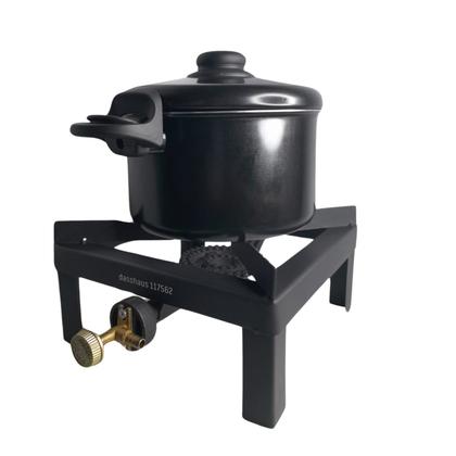 Imagem de Fogão a Gás Industrial Alta Pressão de Uma Boca Chamas Simples Ferro Fundido Camping Caminhoneiro