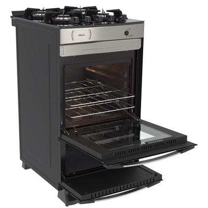 Imagem de Fogao a gas maxi vitreo 4 q inox gas glp