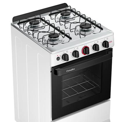 Fogão a Gás Mesa Inox Forno 50L Limpa Fácil e Acendimento Automático Esmaltec IDEAL Super F4IAB Cor Branco 4 bocas Bivolt Imagem de Fogão a Gás Mesa Inox Forno 50L Limpa Fácil e Acendimento Automático Esmaltec IDEAL Super F4IAB Cor Branco 4 bocas Bivolt