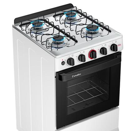 Fogão a Gás Mesa Inox Forno 50L Limpa Fácil e Acendimento Automático Esmaltec IDEAL Super F4IAB Cor Branco 4 bocas Bivolt Imagem de Fogão a Gás Mesa Inox Forno 50L Limpa Fácil e Acendimento Automático Esmaltec IDEAL Super F4IAB Cor Branco 4 bocas Bivolt