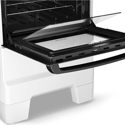Fogão a Gás Mesa Inox Forno 50L Limpa Fácil e Acendimento Automático Esmaltec IDEAL Super F4IAB Cor Branco 4 bocas Bivolt Imagem de Fogão a Gás Mesa Inox Forno 50L Limpa Fácil e Acendimento Automático Esmaltec IDEAL Super F4IAB Cor Branco 4 bocas Bivolt