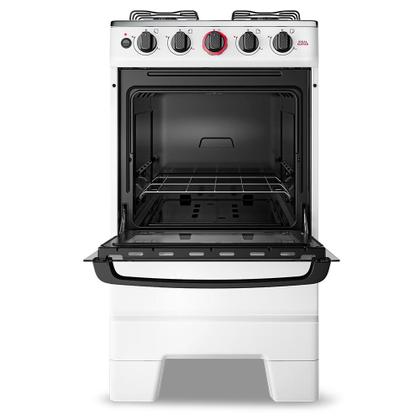 Fogão a Gás Mesa Inox Forno 50L Limpa Fácil e Acendimento Automático Esmaltec IDEAL Super F4IAB Cor Branco 4 bocas Bivolt Imagem de Fogão a Gás Mesa Inox Forno 50L Limpa Fácil e Acendimento Automático Esmaltec IDEAL Super F4IAB Cor Branco 4 bocas Bivolt