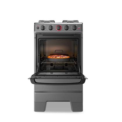 Imagem de Fogão a Gás Mesa Inox Forno 50L Limpa Fácil e Acendimento Automático Esmaltec IDEAL Super F4IAT Cor Titanium 4 bocas Bivolt