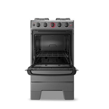 Imagem de Fogão a Gás Mesa Inox Forno 50L Limpa Fácil e Acendimento Automático Esmaltec IDEAL Super F4IAT Cor Titanium 4 bocas Bivolt