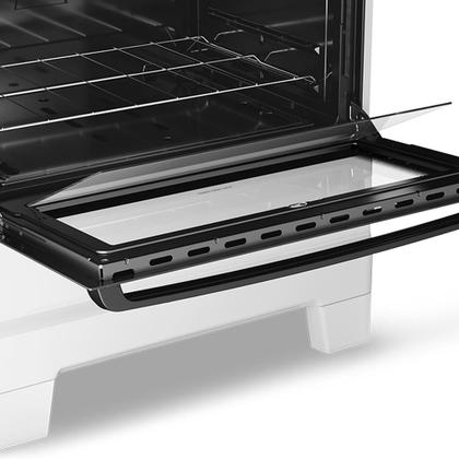 Fogão a Gás Mesa Inox Super Chama Forno 84L Limpa Fácil e Acendimento Automático IDEAL Super F5IAB Cor Branco 5 bocas Bivolt - Esmaltec Imagem de Fogão a Gás Mesa Inox Super Chama Forno 84L Limpa Fácil e Acendimento Automático IDEAL Super F5IAB Cor Branco 5 bocas Bivolt