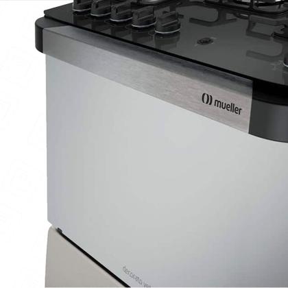 Imagem de Fogão á Gás Mueller 5 bocas Decorato Vetro Inox com Timer-Bivolt