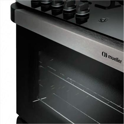 Imagem de Fogão á Gás Mueller 5 bocas Decorato Vetro Preto Mesa de vidro-Bivolt
