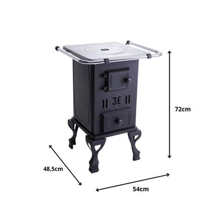 Imagem de Fogão a Lenha 3E Número 0 Ferro Fundido