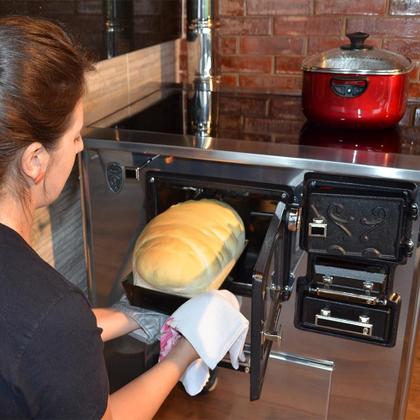 Imagem de Fogão A Lenha Com Forninho Com Caixa Direito Inox Vidro Ceramico Nº2