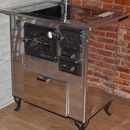 Imagem de Fogão A Lenha Com Forninho Com Caixa Direito Inox Vidro Ceramico Nº2