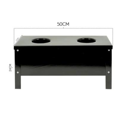 Imagem de Fogão A Lenha e Carvão 2 Bocas Portátil Camping Aço Esmaltado