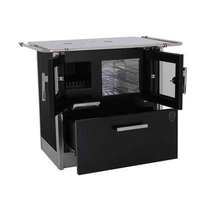 Imagem de Fogão a lenha eclipse direito preto chapa aluminio n2