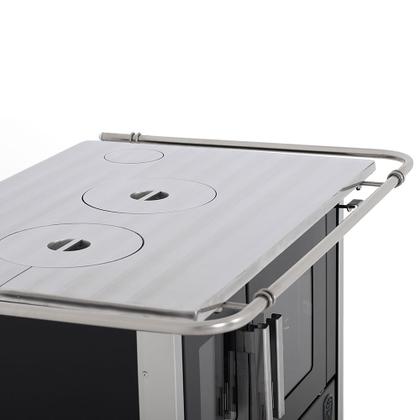 Imagem de Fogão a lenha eclipse direito preto chapa aluminio n2