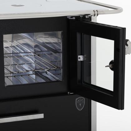 Imagem de Fogão a lenha eclipse direito preto chapa aluminio n2