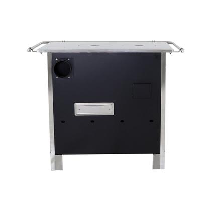 Imagem de Fogão a lenha eclipse direito preto chapa aluminio n2