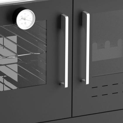 Imagem de Fogão a Lenha Elegance Chefe Preto Chapa Alumínio N01 Esq