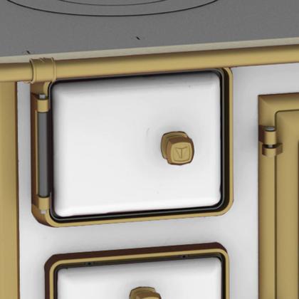 Imagem de Fogão a Lenha N 1 Gab Renaissance Branco com Tampa Esquerdo Venax